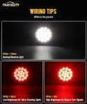 4-Inch Round Red & White LED Tail Lights Kit