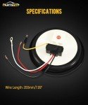 4-Inch Round Red & White LED Tail Lights Kit
