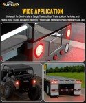 4-Inch Round Red & White LED Tail Lights Kit