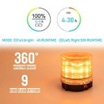 Amber Wireless Rotating Beacon Light with Magnetic Base