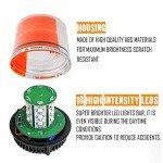 Amber Wireless Rotating Beacon Light with Magnetic Base