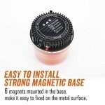 Amber Wireless Rotating Beacon Light with Magnetic Base
