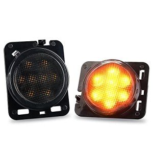 PXPART Amber LED Side Marker Lights for Jeep Wrangler
