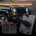 PXPART Amber LED Side Marker Lights for Jeep Wrangler