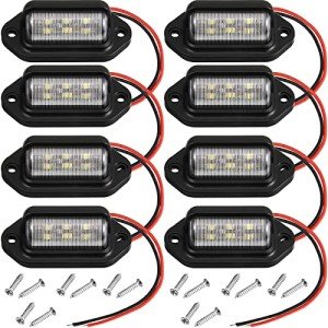 8-Pack Waterproof LED License Plate Lights