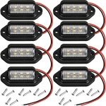 8-Pack Waterproof LED License Plate Lights