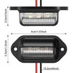 8-Pack Waterproof LED License Plate Lights