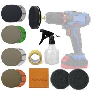 Headlight Restoration Kit with Sanding Discs & Pads