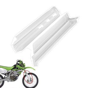 Motorcycle Fork Slider Guards - White (1 Pair)