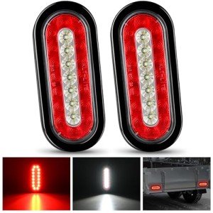 Nilight 6-Inch Oval LED Trailer Tail Lights Set
