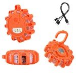 Rechargeable Road Flares with Magnetic Base (3 Pack)