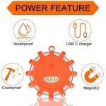 Rechargeable Road Flares with Magnetic Base (3 Pack)