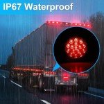 Red 4-Inch LED Round Trailer Tail Lights