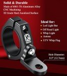 BRCOVAN Adjustable Whip Light Mounts for UTVs
