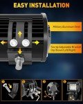 12 Inch LED Light Bar with 4 LED Pods