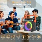 Portable Bluetooth Karaoke Machine with 2 Microphones