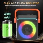 Portable Bluetooth Karaoke Machine with 2 Microphones