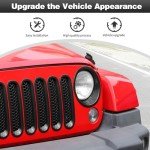 CheroCar JK Mesh Grille and Headlight Cover Trim