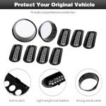 CheroCar JK Mesh Grille and Headlight Cover Trim