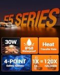 SEALIGHT 10000LM H10 LED Fog Light Bulbs Pack