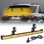 TeddyTT 27-Inch Amber LED Emergency Strobe Lights
