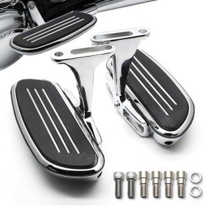 MZS Chrome Motorcycle Passenger Floorboards & Pegs