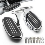 MZS Chrome Motorcycle Passenger Floorboards & Pegs