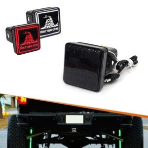 LED Trailer Hitch Light with 'Don't Tread on Me' Design