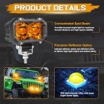 Amber LED Pod Lights for Trucks & Off-Road Vehicles