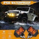Amber LED Pod Lights for Trucks & Off-Road Vehicles