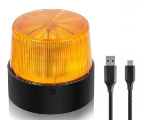 USB Rechargeable Amber Emergency Flashing Strobe Light
