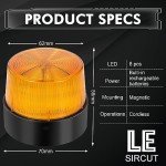 USB Rechargeable Amber Emergency Flashing Strobe Light