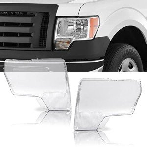 GRAND ORANGE Clear Headlight Lens Covers for Ford F150