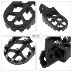AnXin CNC Dirt Bike Foot Pegs - Black