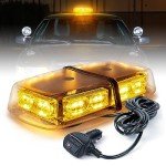 Xprite Amber LED Strobe Lights with Magnetic Base