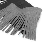 Black Leather Fringe for Motorcycle Foot Pedals - 2pcs
