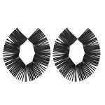 Black Leather Fringe for Motorcycle Foot Pedals - 2pcs
