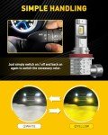 AUXITO Dual Color Switchback LED Fog Light Bulbs
