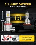 AUXITO Dual Color Switchback LED Fog Light Bulbs