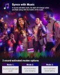 3-Pack Sound Activated Party Lights with Remote