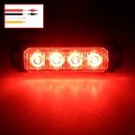 Raryloy 4 LED Red Strobe Lights for Vehicles