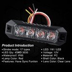 Raryloy 4 LED Red Strobe Lights for Vehicles