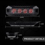 Raryloy 4 LED Red Strobe Lights for Vehicles