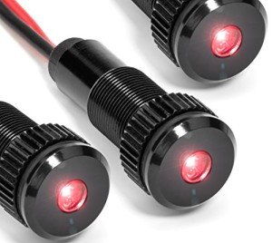 3-Pack LED Dash Bulbs with Red Acrylic Lens