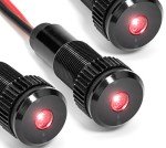 3-Pack LED Dash Bulbs with Red Acrylic Lens