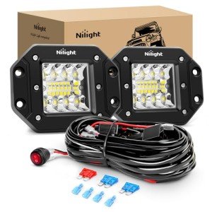 42W LED Flush Mount Pods with Wiring Kit