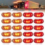 20-Piece LED Trailer Light Kit - Amber & Red