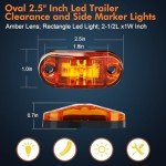 20-Piece LED Trailer Light Kit - Amber & Red