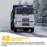 3-Pack Magnetic LED Strobe Lights for Vehicles