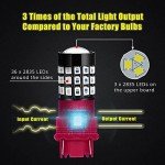 Red LED Strobe Brake Light Bulbs for Vehicles